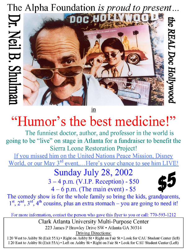 July 28 fundraiser flyer